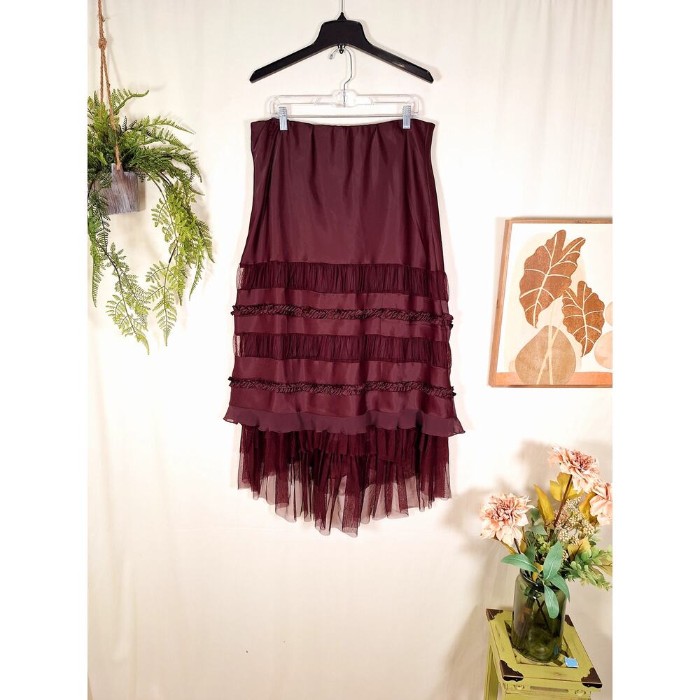 Rene Derhy Collection Women's Purple Polyester Skirt Dress Size 14